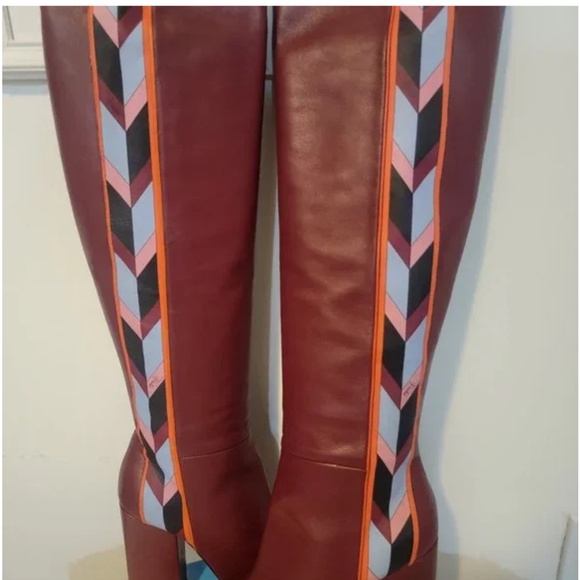 New never used Emilio Pucci knee high heeled boots - Picture 8 of 13